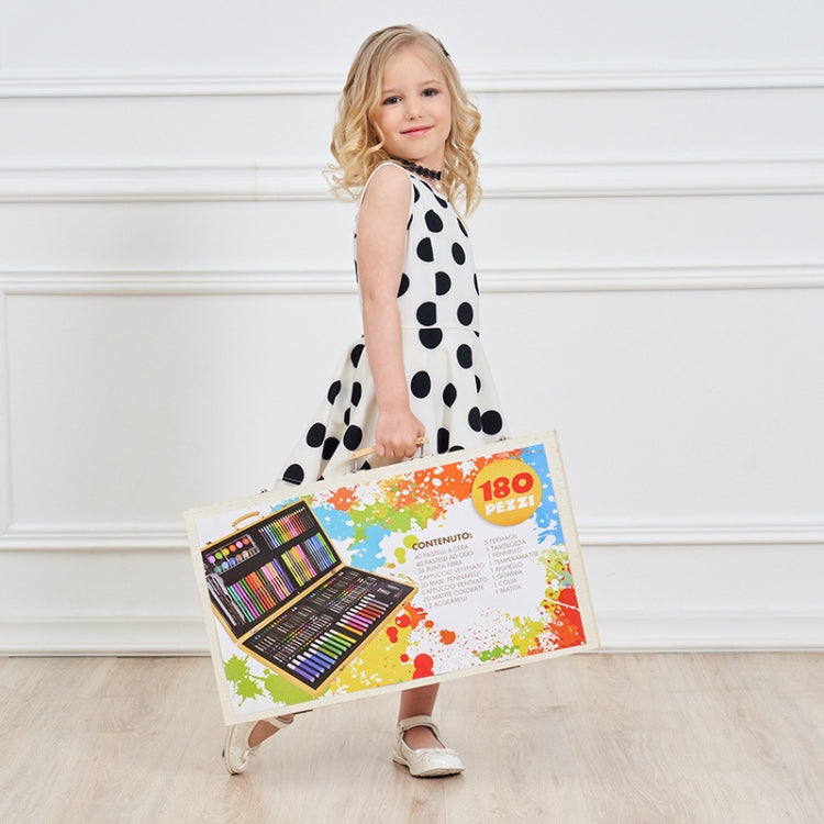 Painting Wooden Box Colorful Pen Set Art School Supplies For Children