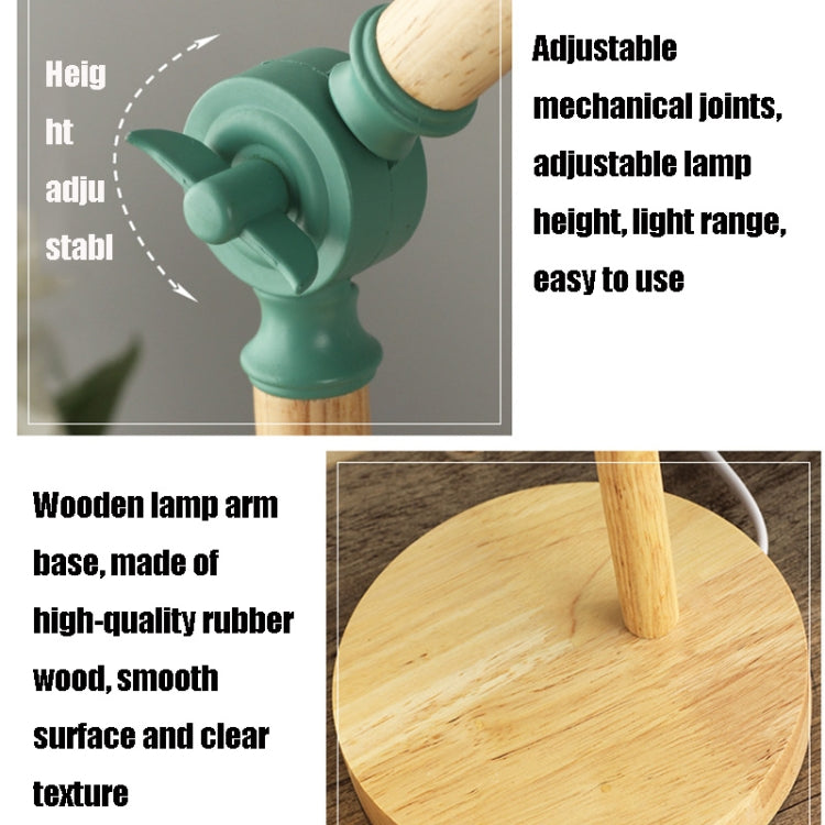 T1062 Dormitory Eye Protection Desk Lamp Bbedroom Bedside Wood Lamp