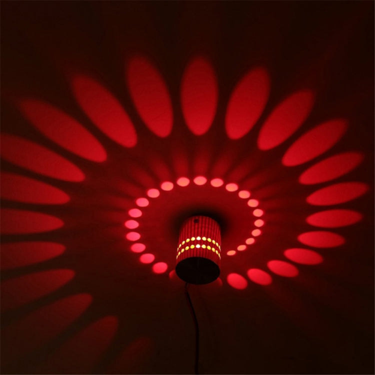 3W Modern Interior Creative Spiral Round Wall Lamp for Club, KTV, Corridor, Aisle, Background Wall Decoration Lamp