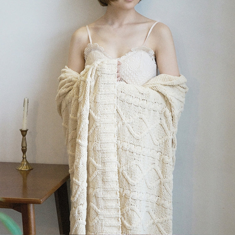 Home Soft Decoration Chenille Knitted Leisure Blanket Sofa Air Conditioning Blanket Car Blanket