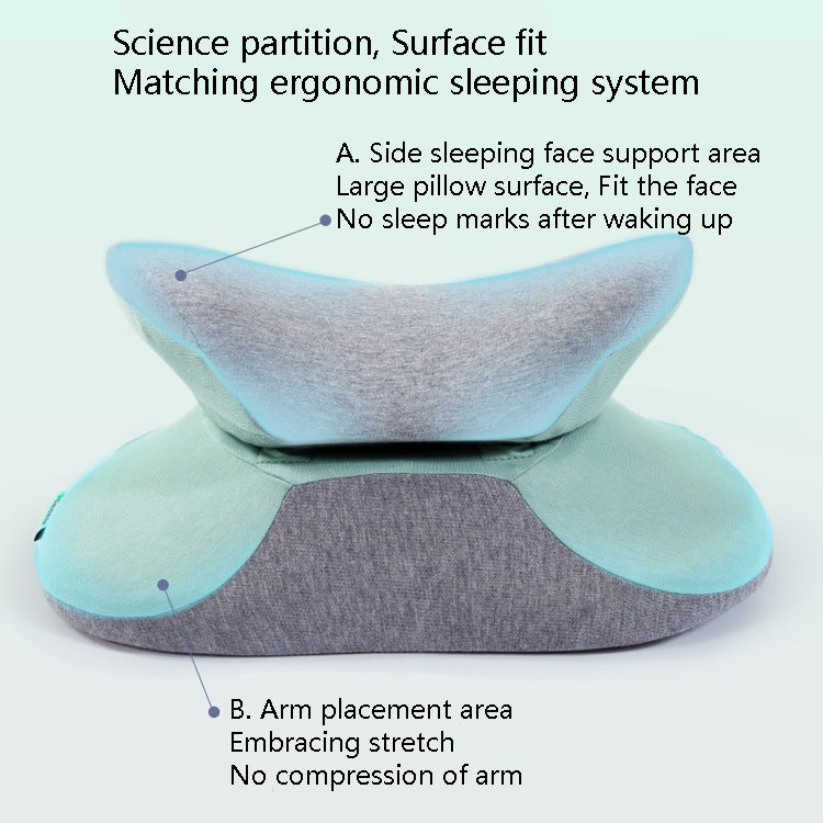 BEWALKER Multifunctional Student Portable Nap Pillow Waist Support Foldable Memory Foam Nap Pillow Office Sleeping Pillow, 38x20x15cm