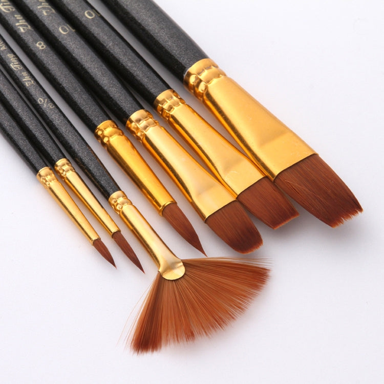 ZHU TING 7 in 1 Nylon Brushes Watercolor Brushes And Oil Brushes Art Painting Supplies