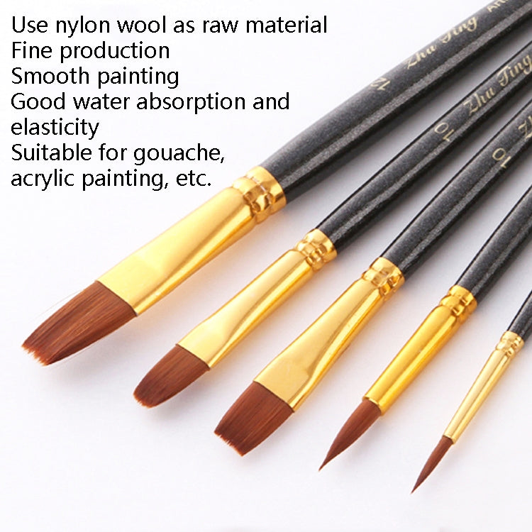 ZHU TING 7 in 1 Nylon Brushes Watercolor Brushes And Oil Brushes Art Painting Supplies
