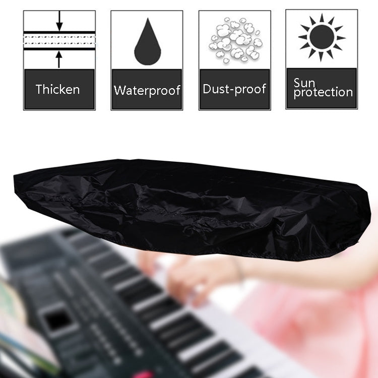 Water-Repellent Opening Electronic Keyboard Cover Oxford Cloth Dust Cover Drawstring Keyboard Instrument Cover