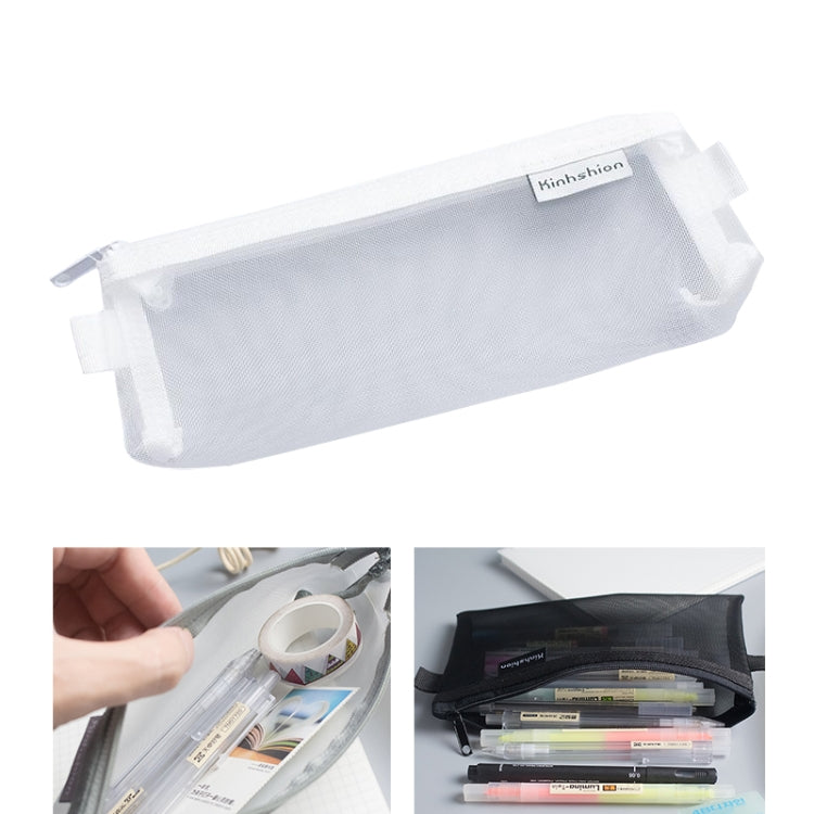 Nylon Simple Transparent Mesh Pencil Case Office School Supplies