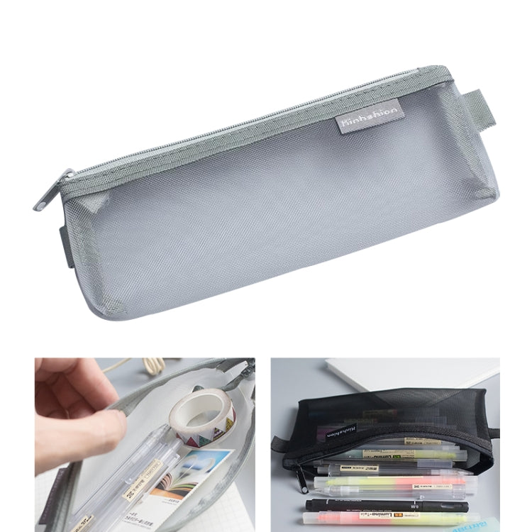 Nylon Simple Transparent Mesh Pencil Case Office School Supplies