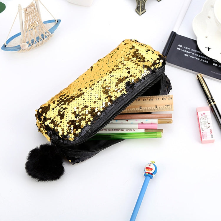 Reversible Sequin Pencil Case for Girls School Supplies Super Big Stationery Gift Magic Makeup Bag