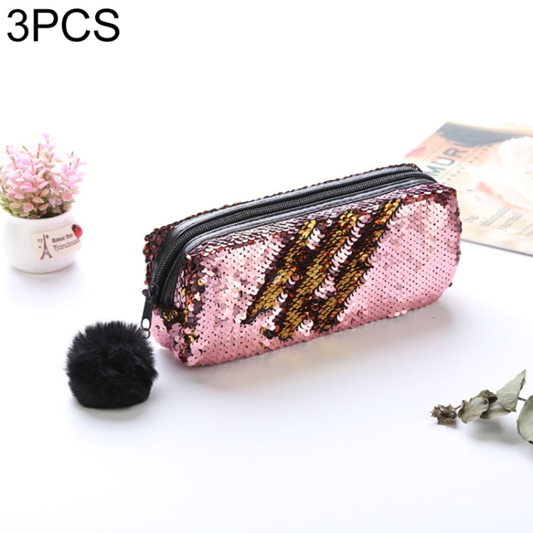 Reversible Sequin Pencil Case for Girls School Supplies Super Big Stationery Gift Magic Makeup Bag