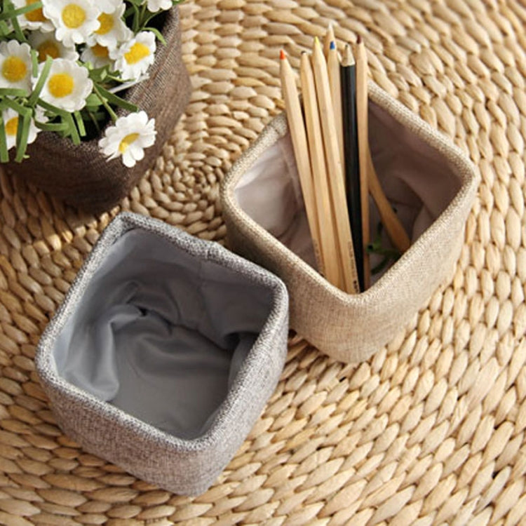 Mini Small Linen Pen Holder Desktop Cloth Simple Stationery Holders