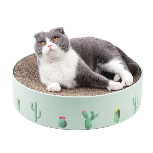 Round Corrugated Cat Scratcher Claw Sharpener Toy Bed