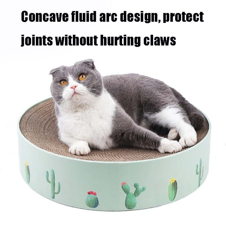 Round Corrugated Cat Scratcher Claw Sharpener Toy Bed