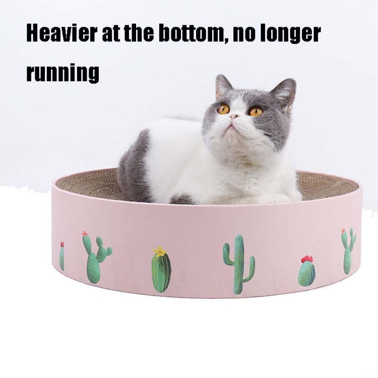 Round Corrugated Cat Scratcher Claw Sharpener Toy Bed