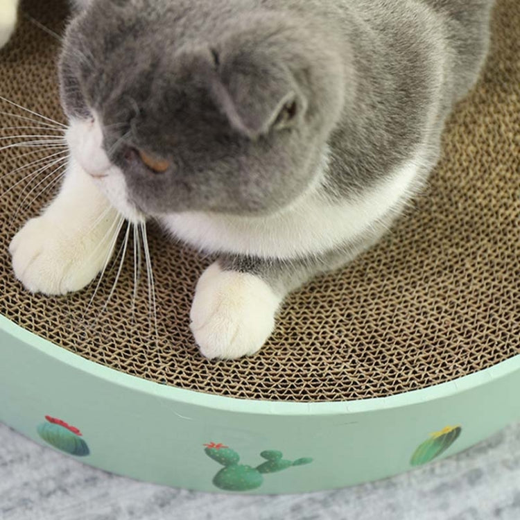 Round Corrugated Cat Scratcher Claw Sharpener Toy Bed