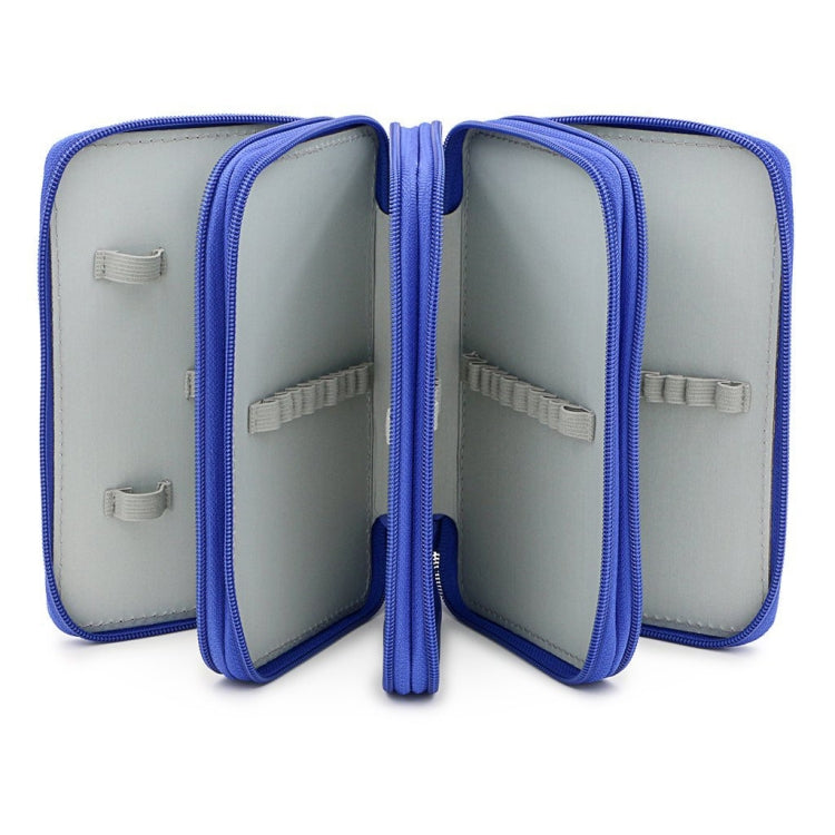 Solid Color Square Four-Layer Pencil Case Sketch Colorful Pencil Case With 72 Holes