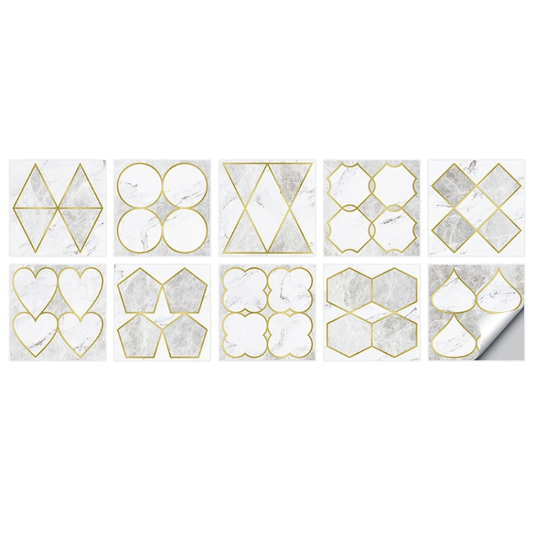 Geometric Pattern Staircase Wall Tile Sticker Kitchen Stove Water And Oil Proof Stickers