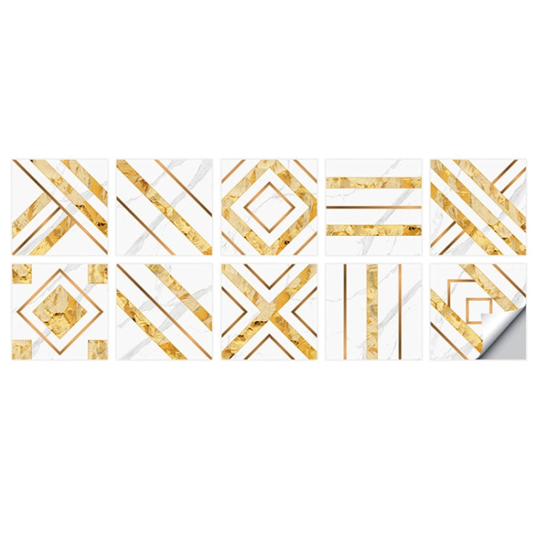 Geometric Pattern Staircase Wall Tile Sticker Kitchen Stove Water And Oil Proof Stickers