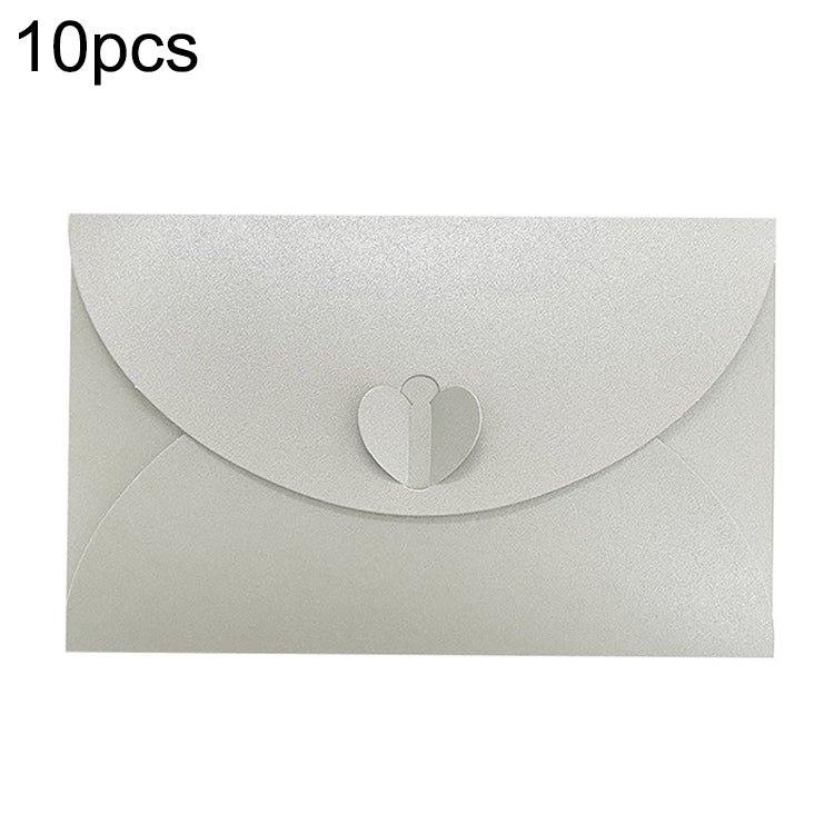 10pcs Love Buckle Pearl Paper Hot Stamping Envelope Invitation Letter