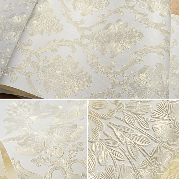 Bedroom Living Room Classic Damascus 3D Precision Pressed Non-Woven Fabric Self-Adhesive Wallpaper