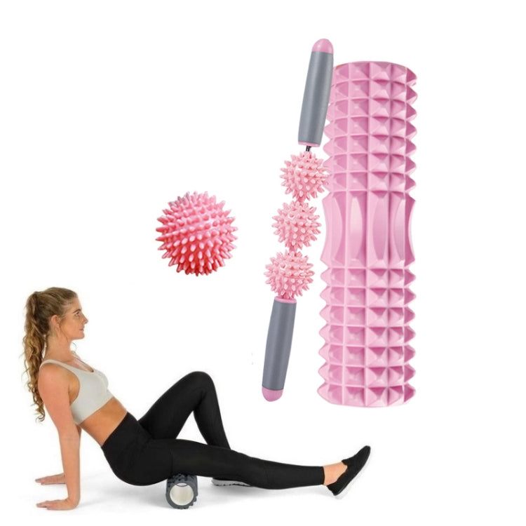 3 in 1 Eva Foam Roller Hollow Muscle Relaxation Roller Yoga Column Set, Length:, 33cm (Blue Crescent), 33cm (Pink Crescent ), 33cm  (Purple Crescent ), 45cm (Pink Crescent), 45cm (Purple Crescent ), 45cm (Blue Crescent), 45cm (Pink Wolf Tooth )��������...