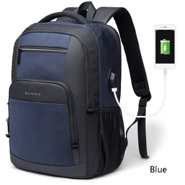 BANGE BG-1921 College Student Schoolbag Waterproof Business Computer Backpack with External USB Charging Port