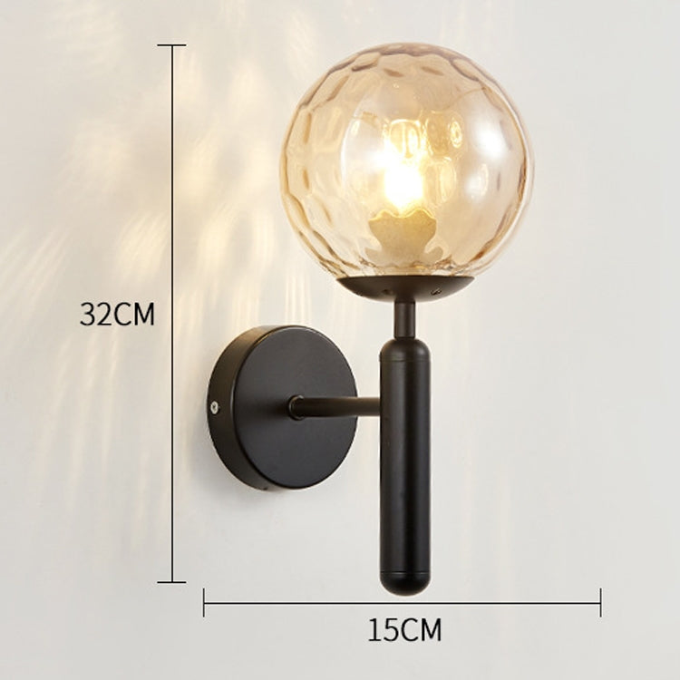 6102 Round Glass LED Wall Light Hotel Bedroom Bedside Living Room