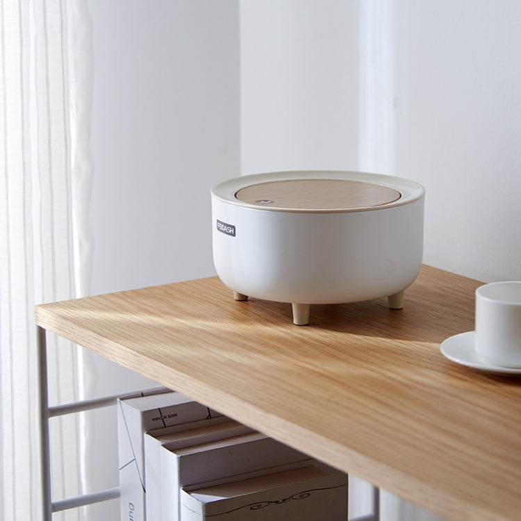 Mini Desktop Trash Can Simple Press Grunge Storage Bucket Student Dormitory Bedside Cabinet Round Trash Cartridge