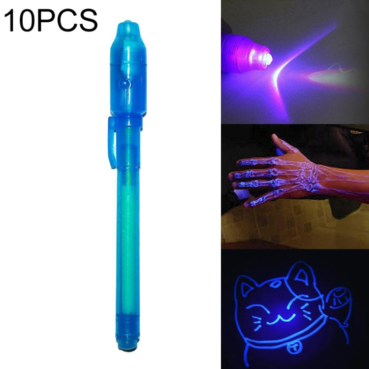 10 PCS Creative Magic UV Light Invisible Ink Pen Marker Pen