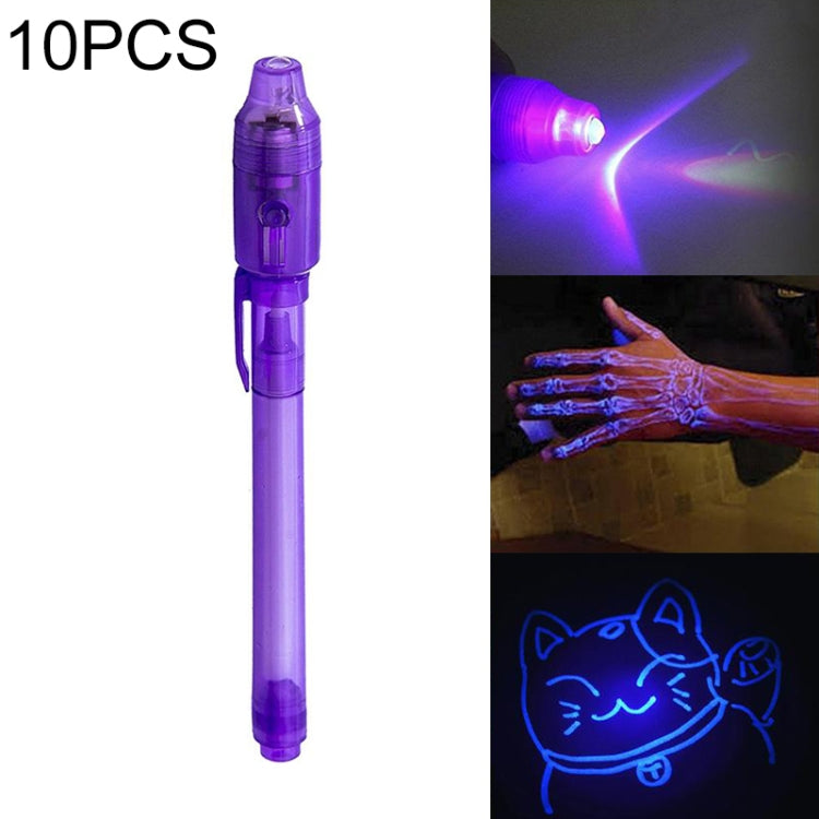 10 PCS Creative Magic UV Light Invisible Ink Pen Marker Pen