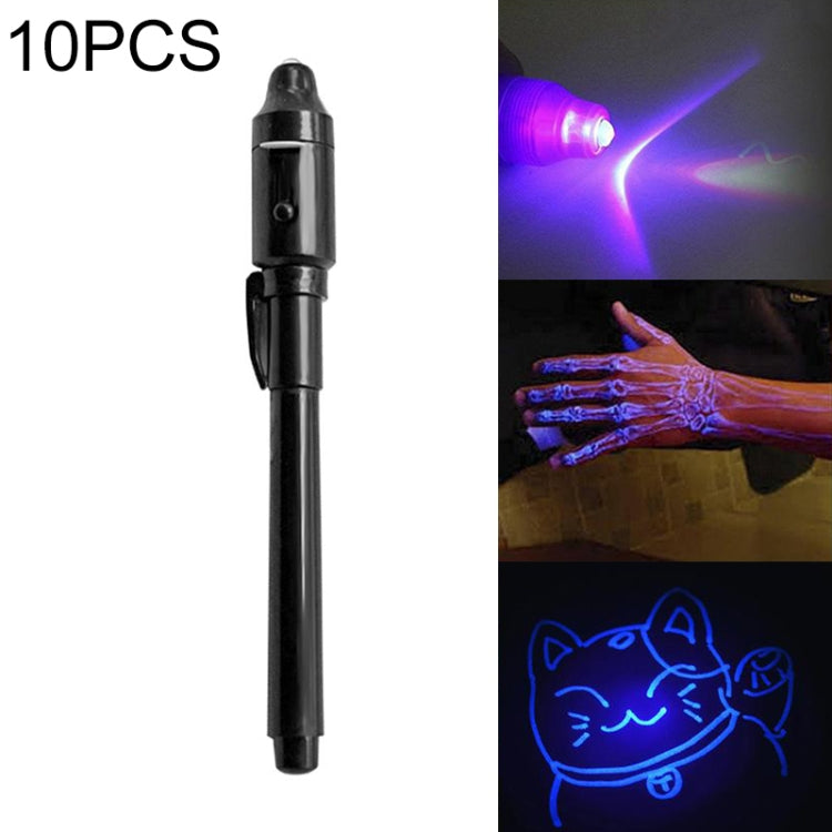 10 PCS Creative Magic UV Light Invisible Ink Pen Marker Pen