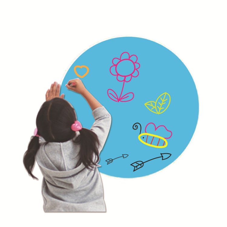Erasable PVC Round Self-Adhesive Message Board Children Drawing Teaching Blackboard Sticker Color Random Delivery