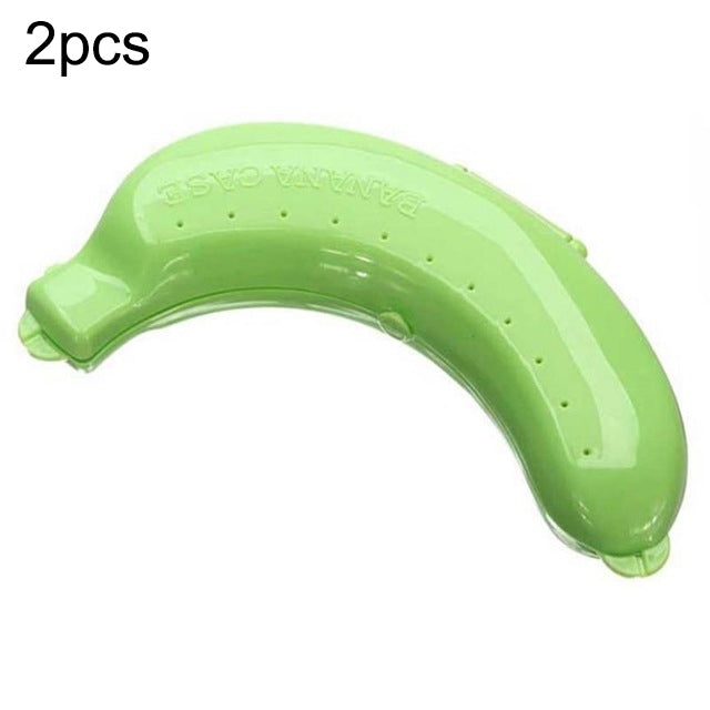 2 PCS Cute 3 Colors Fruit Banana Protector Box Lunch Container Storage Box  for Kids