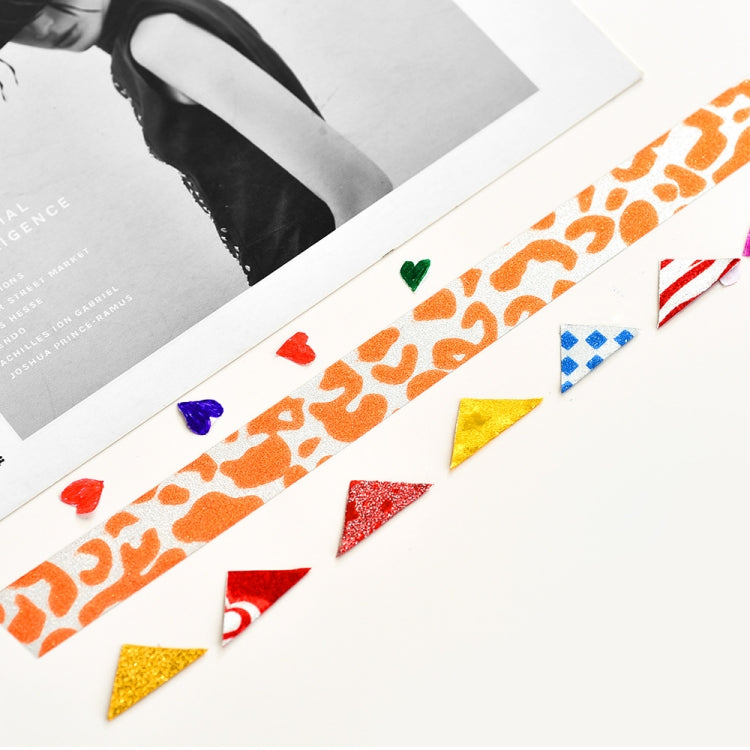 50 Rolls / Box Glitter Tape Hand Ledger Decoration Sticker, 50 Rolls / Box