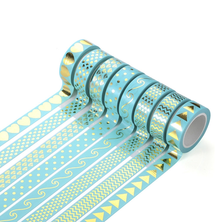 8 Rolls / Set Simple Basic Material Stamping Paper Tape Hand Ledger Decoration Sticker