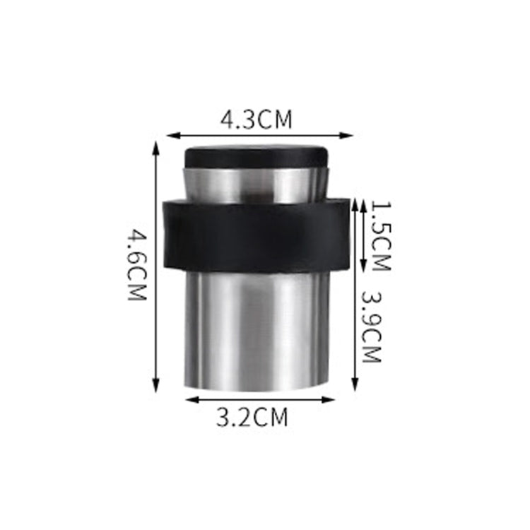 Rubber Anti-Collision Door Gear Punching Stainless Steel Round Door Resistant Home Floor-Shaped Cylindrical Door Touch