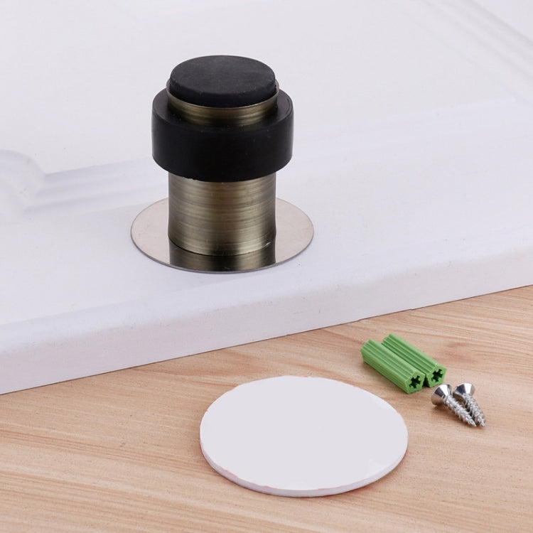 Rubber Anti-Collision Door Gear Punching Stainless Steel Round Door Resistant Home Floor-Shaped Cylindrical Door Touch