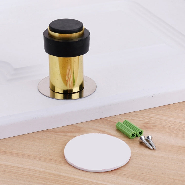 Rubber Anti-Collision Door Gear Punching Stainless Steel Round Door Resistant Home Floor-Shaped Cylindrical Door Touch