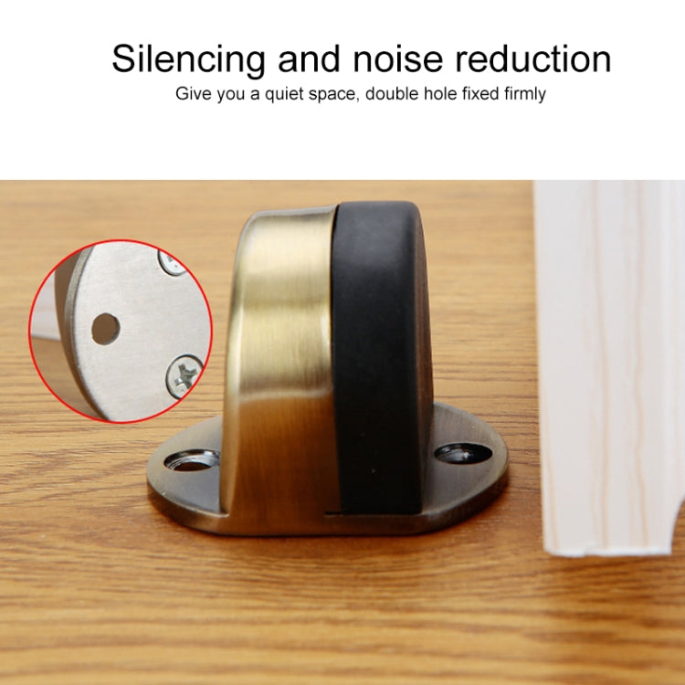 Stainless Steel Punch-Free Door Pad Bedroom Bathroom Invisible Anti-Collision Rubber Door Stopper
