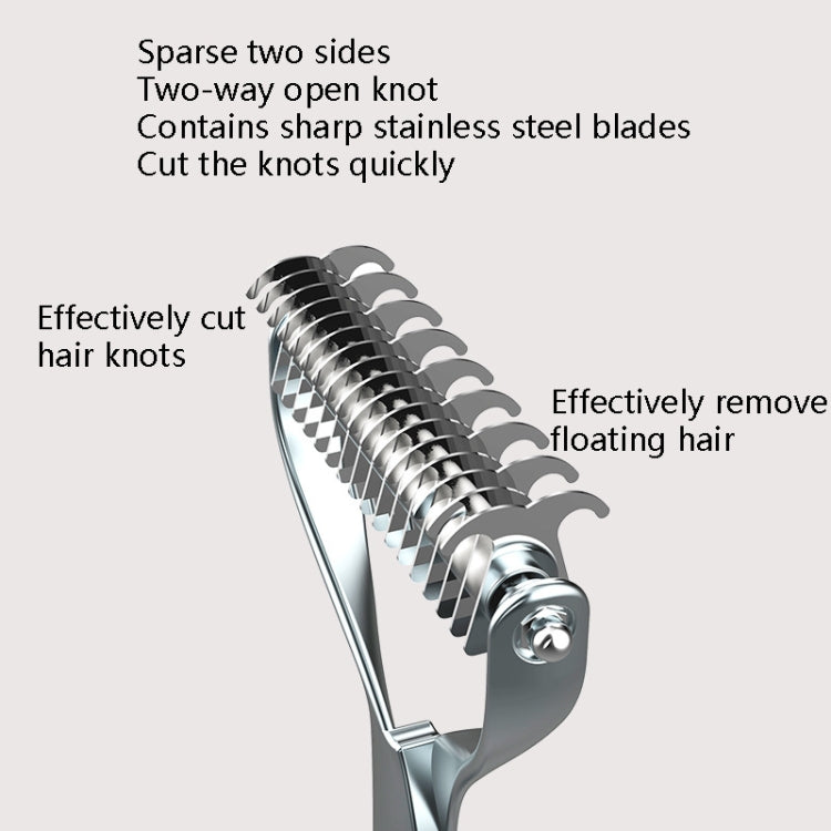 Pet Comb Zinc Alloy Double-Sided Cat Dog Cleaning Beauty Hair Removal Comb