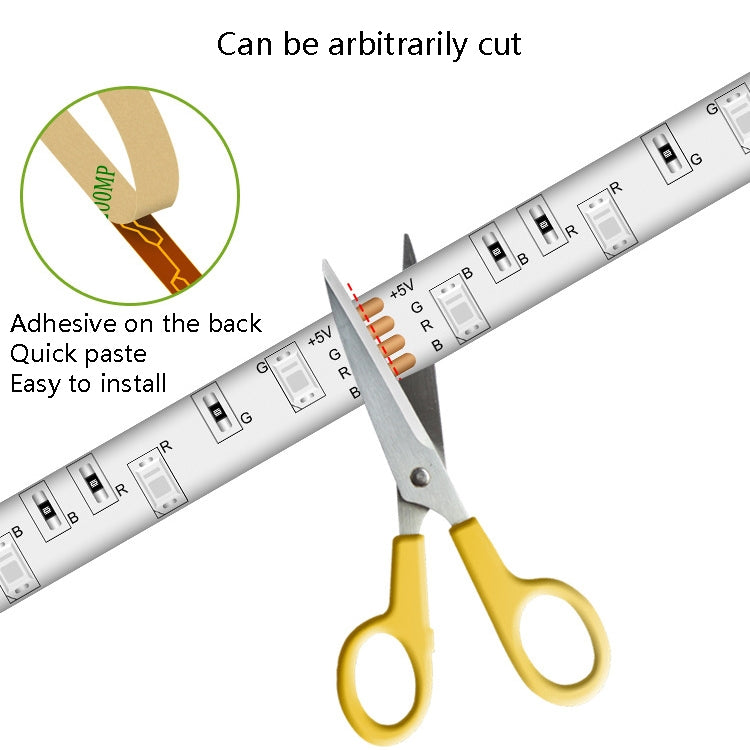 LED Light Strip 16 Color Remote Control RGB Light Belt USB Symphony Neon Decorative Soft Light Bar