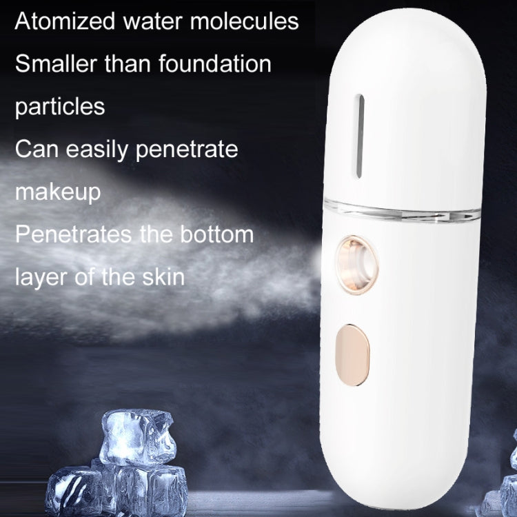 Portable Rechargeable Water Replenishing Device Beauty Humidifying Sprayer, Colour: No. 4 White