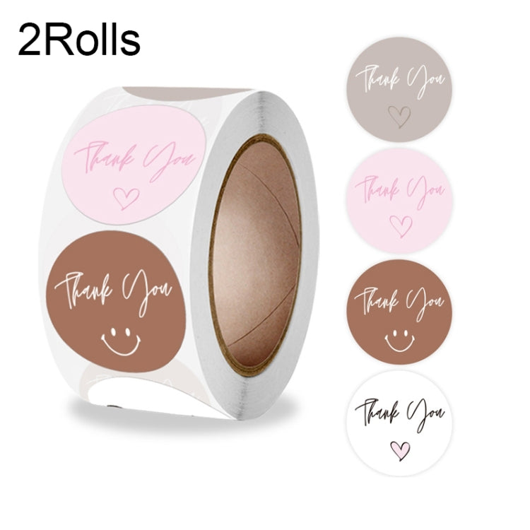 2 Rolls Sealing Sticker With Flower Crafts Decoration Label