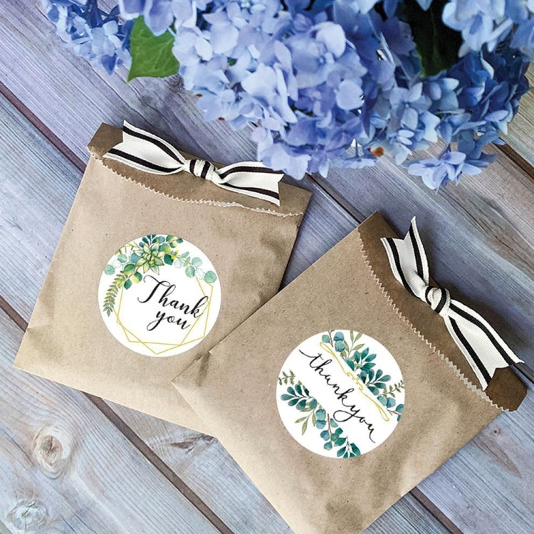 2 Rolls Thank You Floral Sticker Wedding Gift Decoration Label