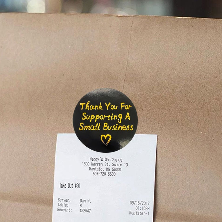 Stamping Thank You Sticker Envelope Sealing Sticker Gift Decoration Label, 3.8cm / 1.5inch