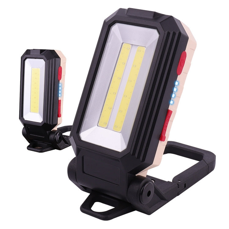 Glare Car Inspection Working Light USB Charging LED Folding Camping Lamp with Hook + Magnet