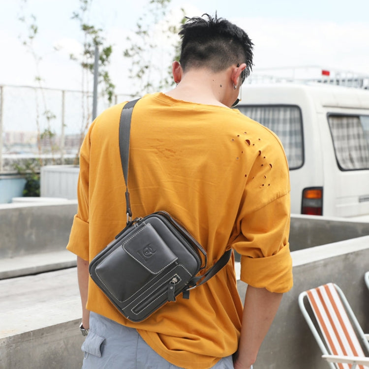 BUFF CAPTAIN 037 First-Layer Cowhide Messenger Bag Male Sports Soft Leather Shoulder Bag