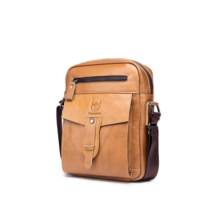 BUFF CAPTAIN 053 Men Leather Shoulder Messenger Bag First-Layer Cowhide Large Capacity Briefcase, Specification：, Large (Yellow Brown), Small (Yellow Brown), Large (Black), Small (Black), Large (Dark Brown), Small (Dark Brown)