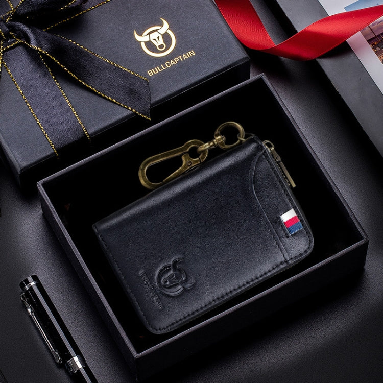 BUFF CAPTAIN 474 Multifunctional Leather Coin Purse Man Hanging Waist Door Anti-Brush Key Bag