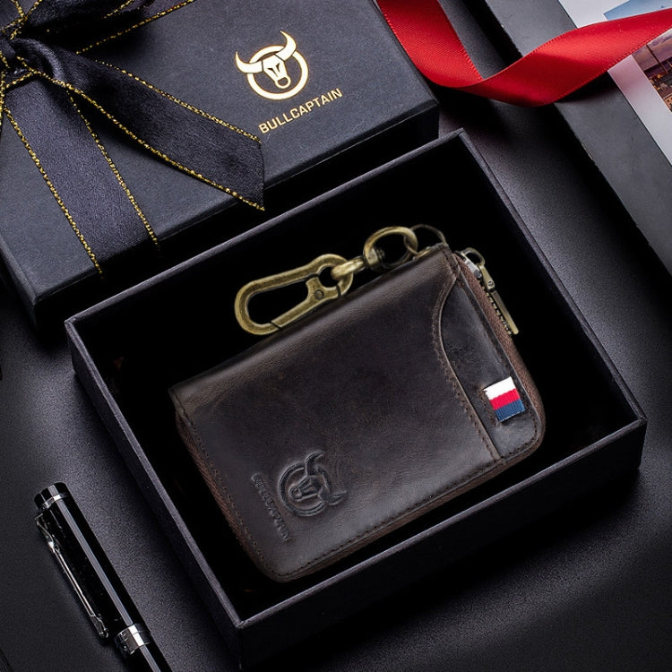 BUFF CAPTAIN 474 Multifunctional Leather Coin Purse Man Hanging Waist Door Anti-Brush Key Bag