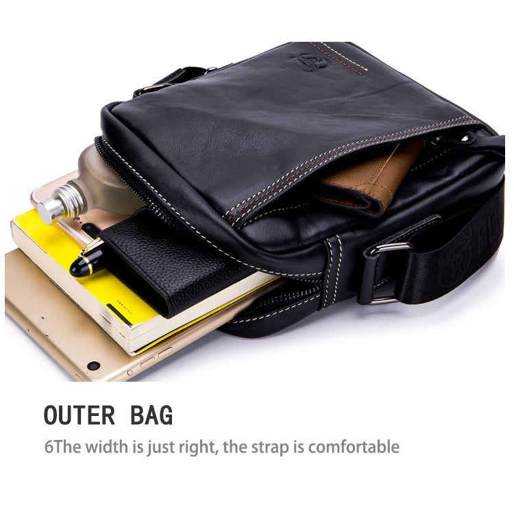 BUFF CAPTAIN 228 Men Leather Shoulder Bag First-Layer Cowhide Casual Mini Diagonal Bag