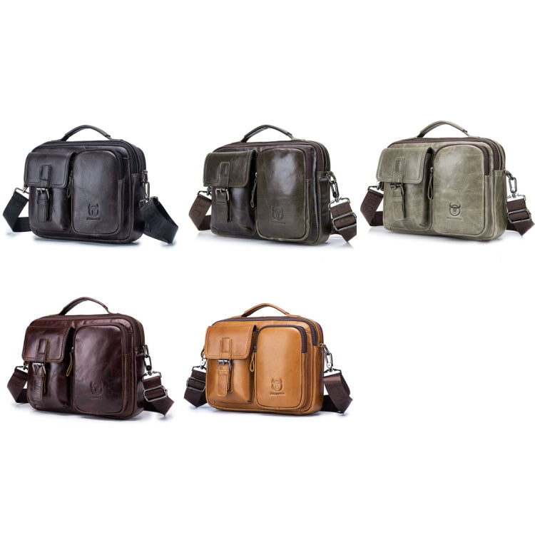 BULL CAPTAIN 036 Men Leather Shoulder Bag Retro First-Layer Cowhide Messenger Bag